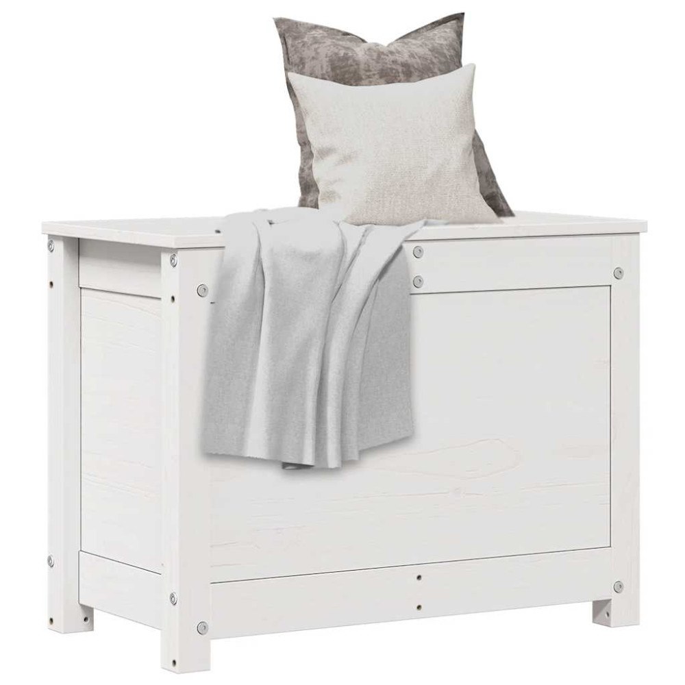 vidaXL Förvaringslåda vit 60x32x45,5 cm massiv furu