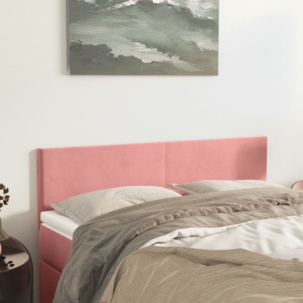 vidaXL Sänggavlar rosa 144x5x78/88 cm sammet
