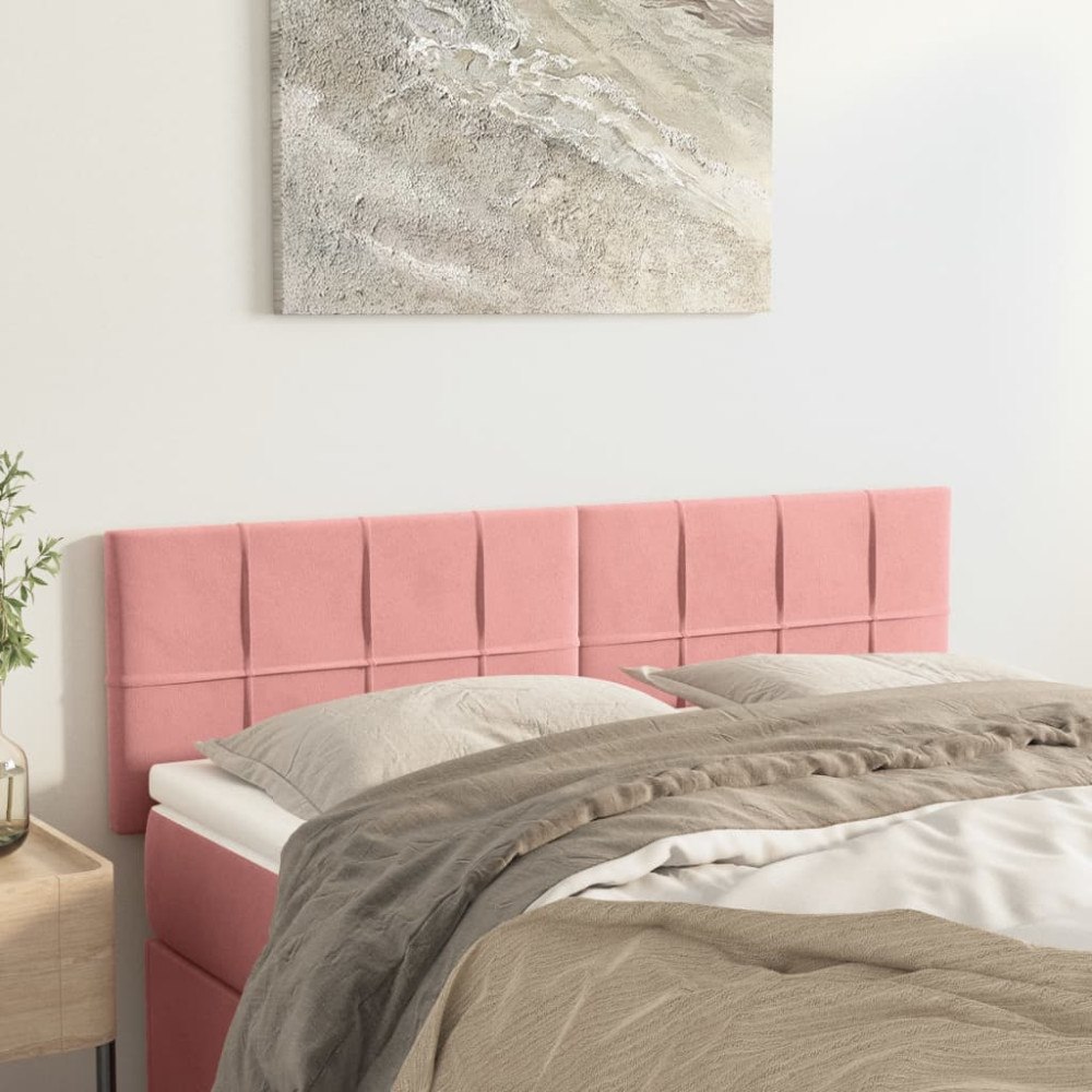 vidaXL Sänggavlar rosa 144x5x78/88 cm sammet