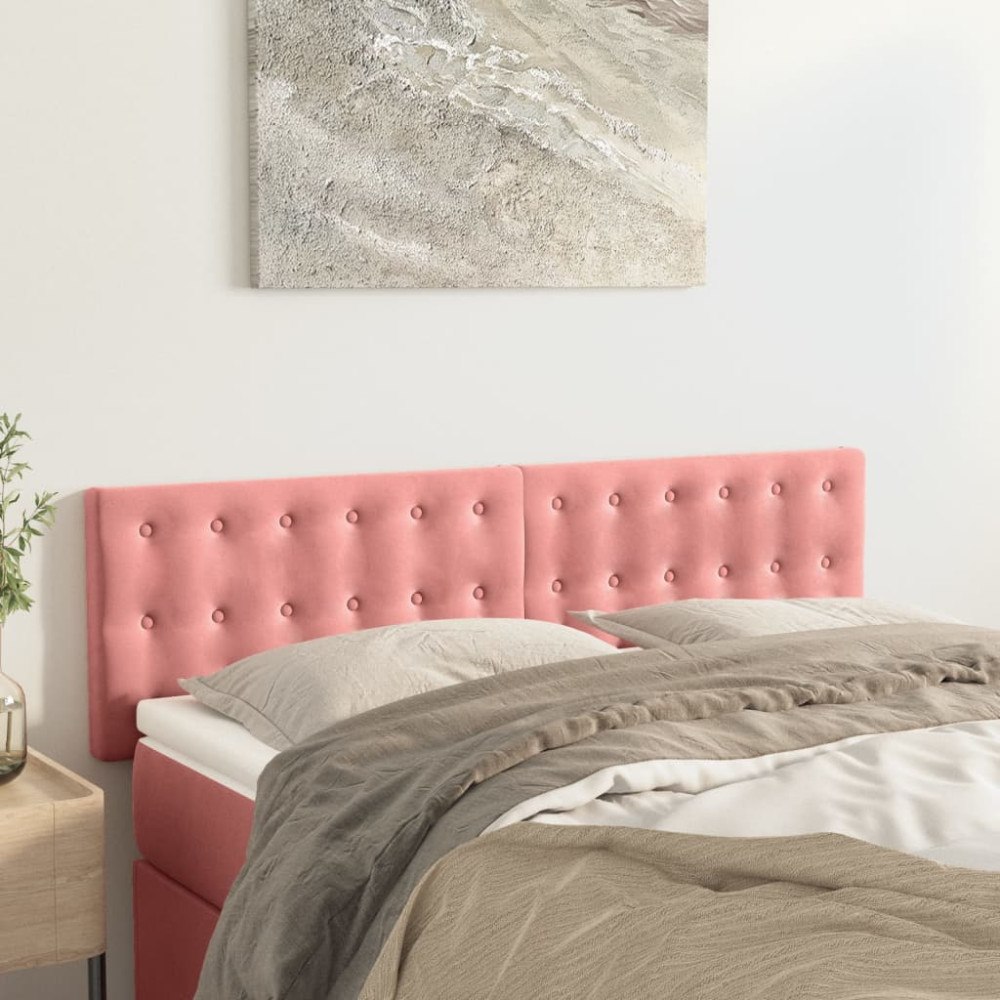 vidaXL Sänggavlar rosa 144x5x78/88 cm sammet