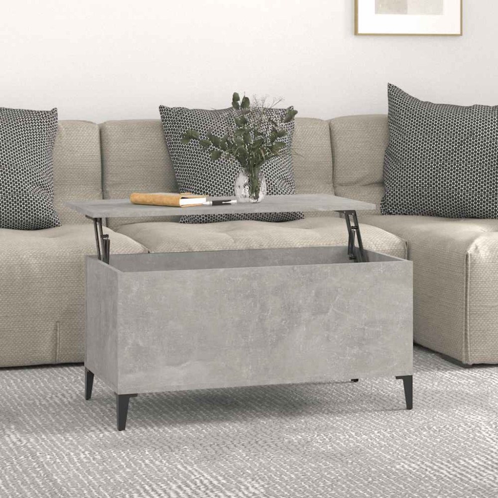 vidaXL Soffbord betonggrå 90x44,5x45 cm konstruerat trä