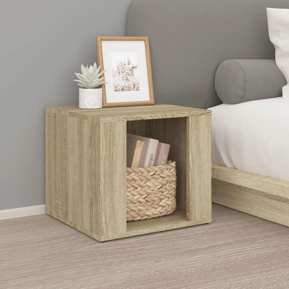 vidaXL Sängbord sonoma-ek 41x40x36 cm konstruerat trä