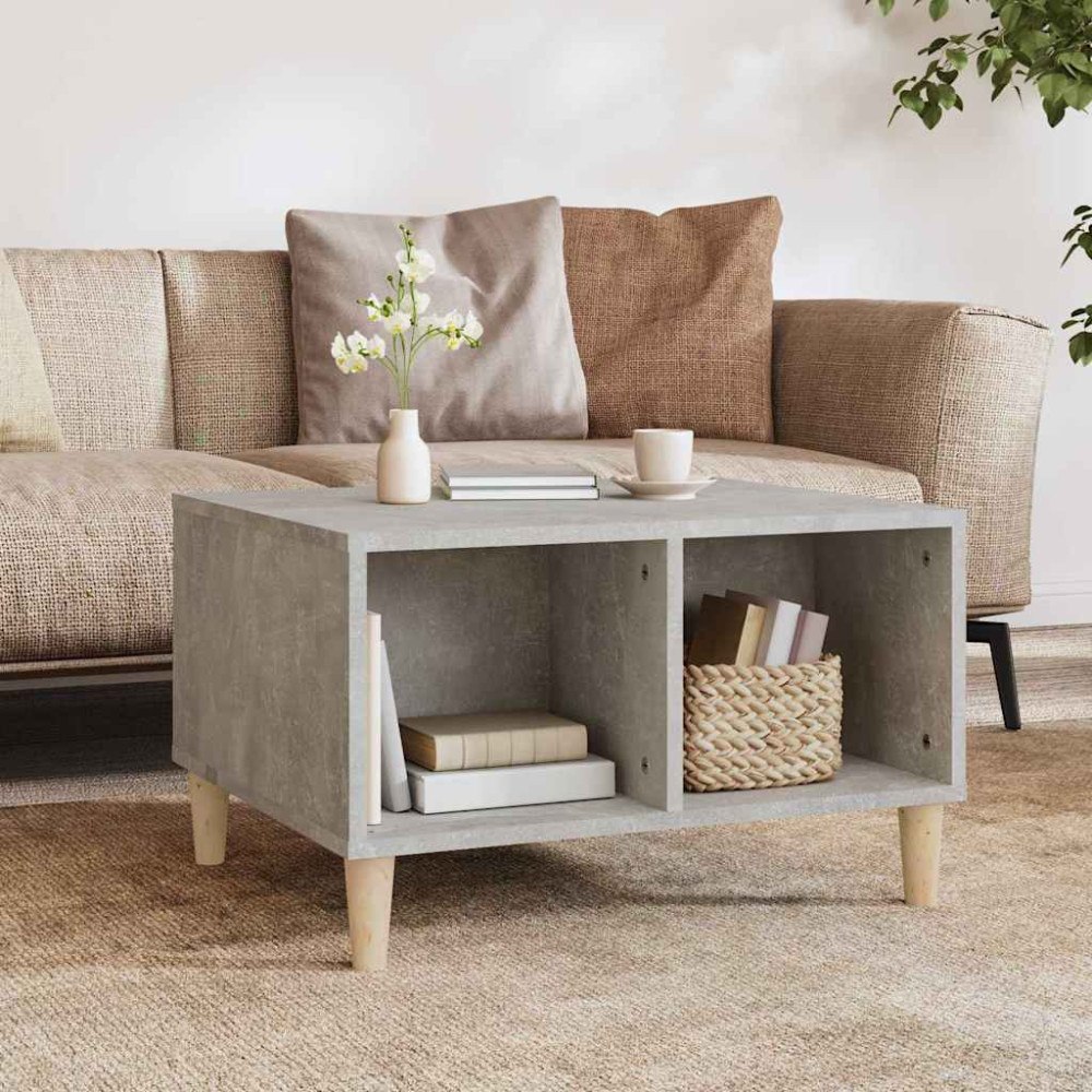 vidaXL Soffbord betonggrå 60x50x36,5 cm konstruerat trä