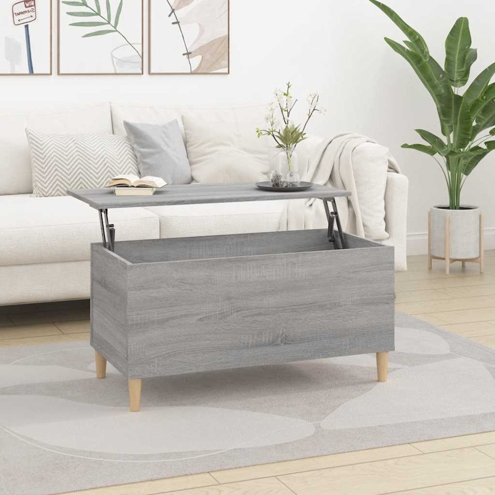 vidaXL Soffbord grå sonoma 90x44,5x45 cm konstruerat trä