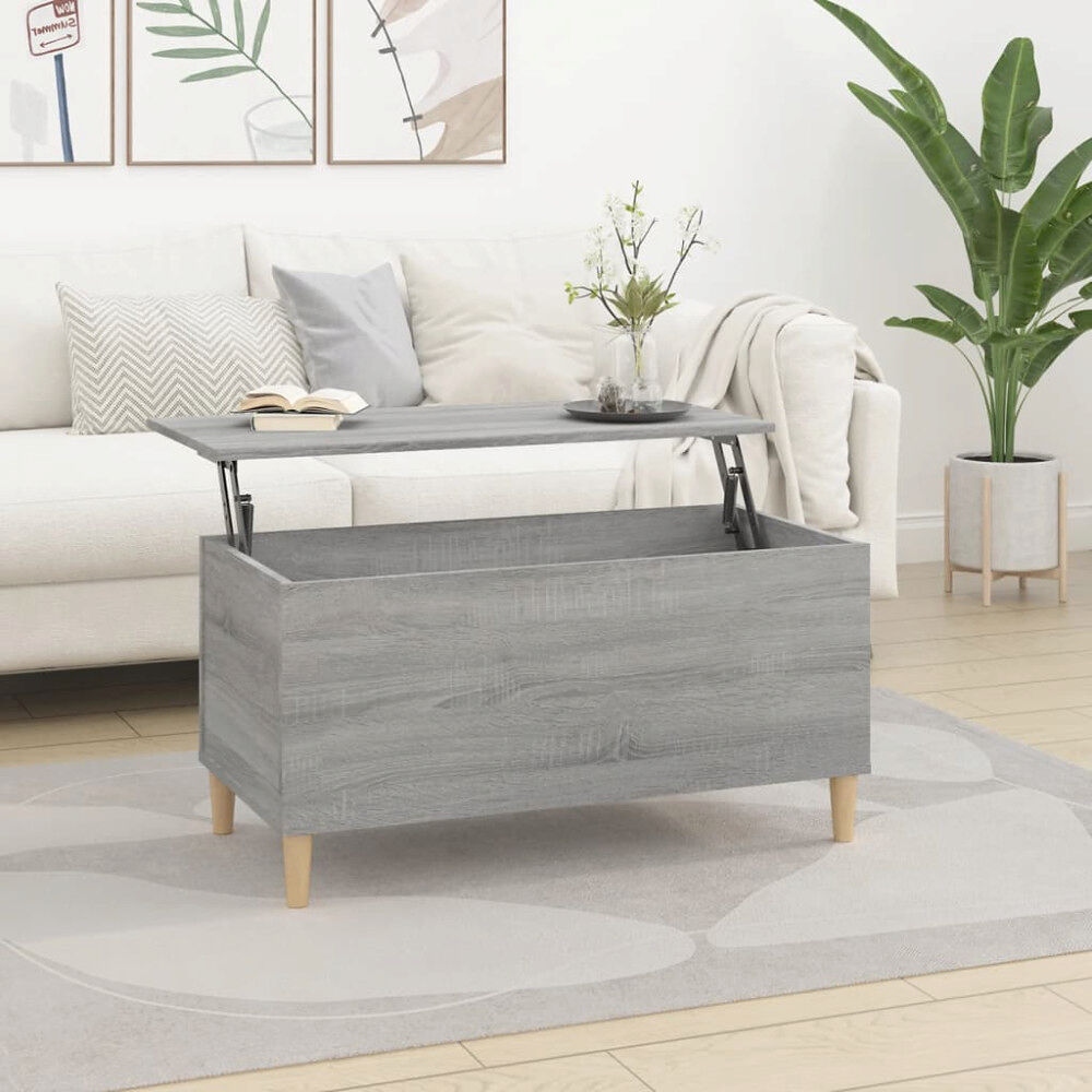 vidaXL Soffbord grå sonoma 90x44,5x45 cm konstruerat trä