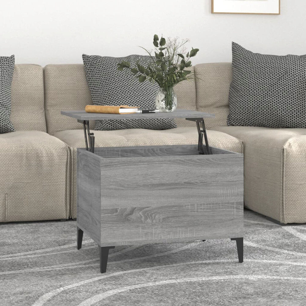 vidaXL Soffbord grå sonoma 60x44,5x45 cm konstruerat trä