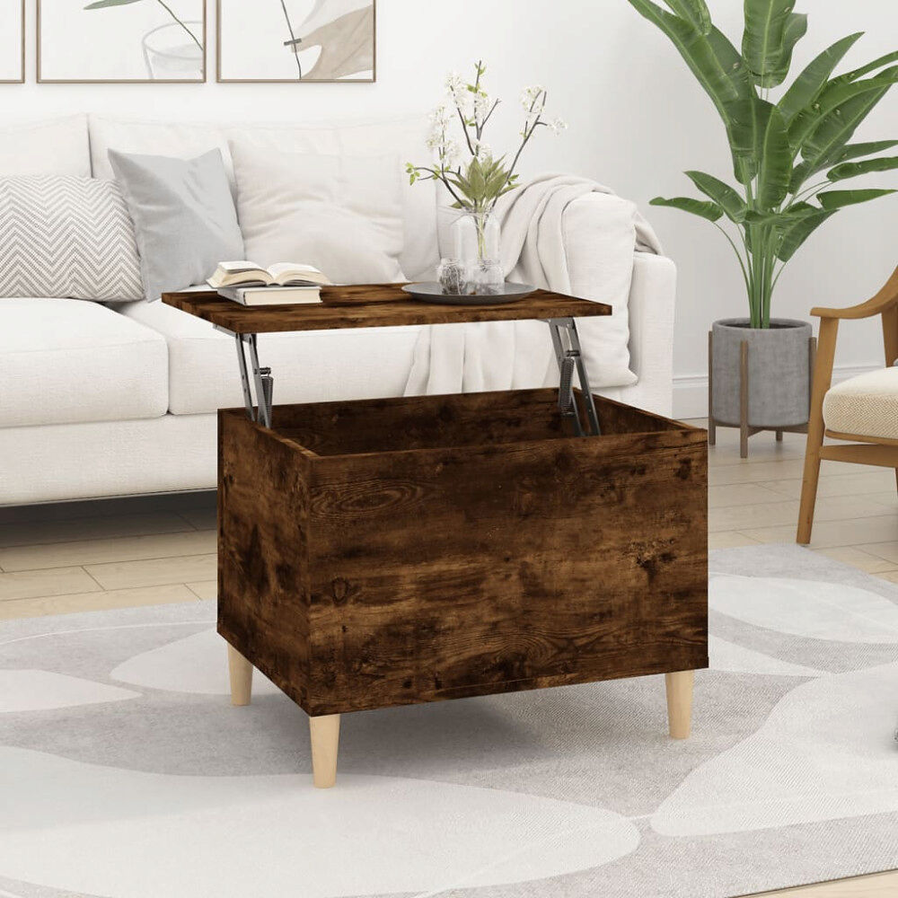 vidaXL Soffbord rökfärgad ek 60x44,5x45 cm konstruerat trä