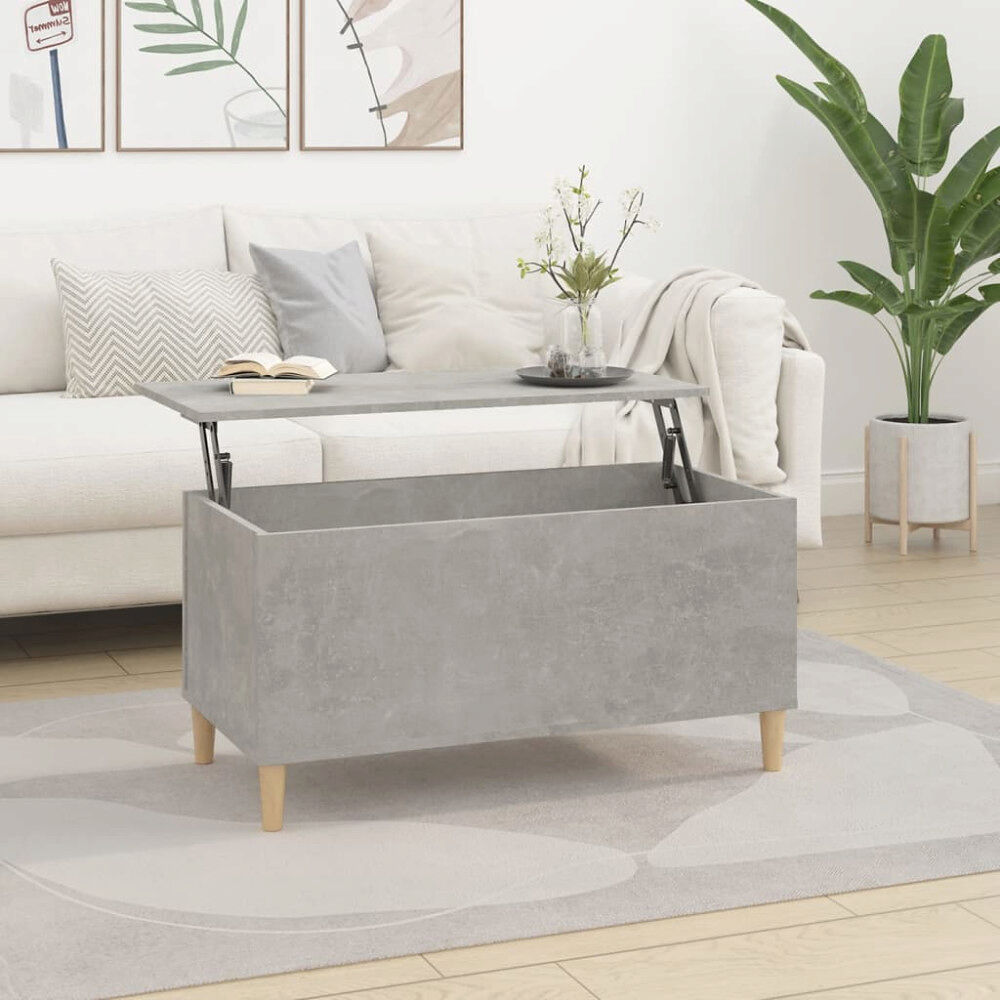 vidaXL Soffbord betonggrå 90x44,5x45 cm konstruerat trä