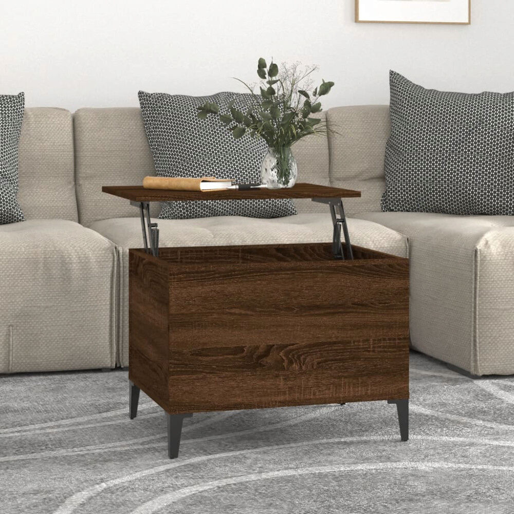 vidaXL Soffbord brun ek 60x44,5x45 cm konstruerat trä