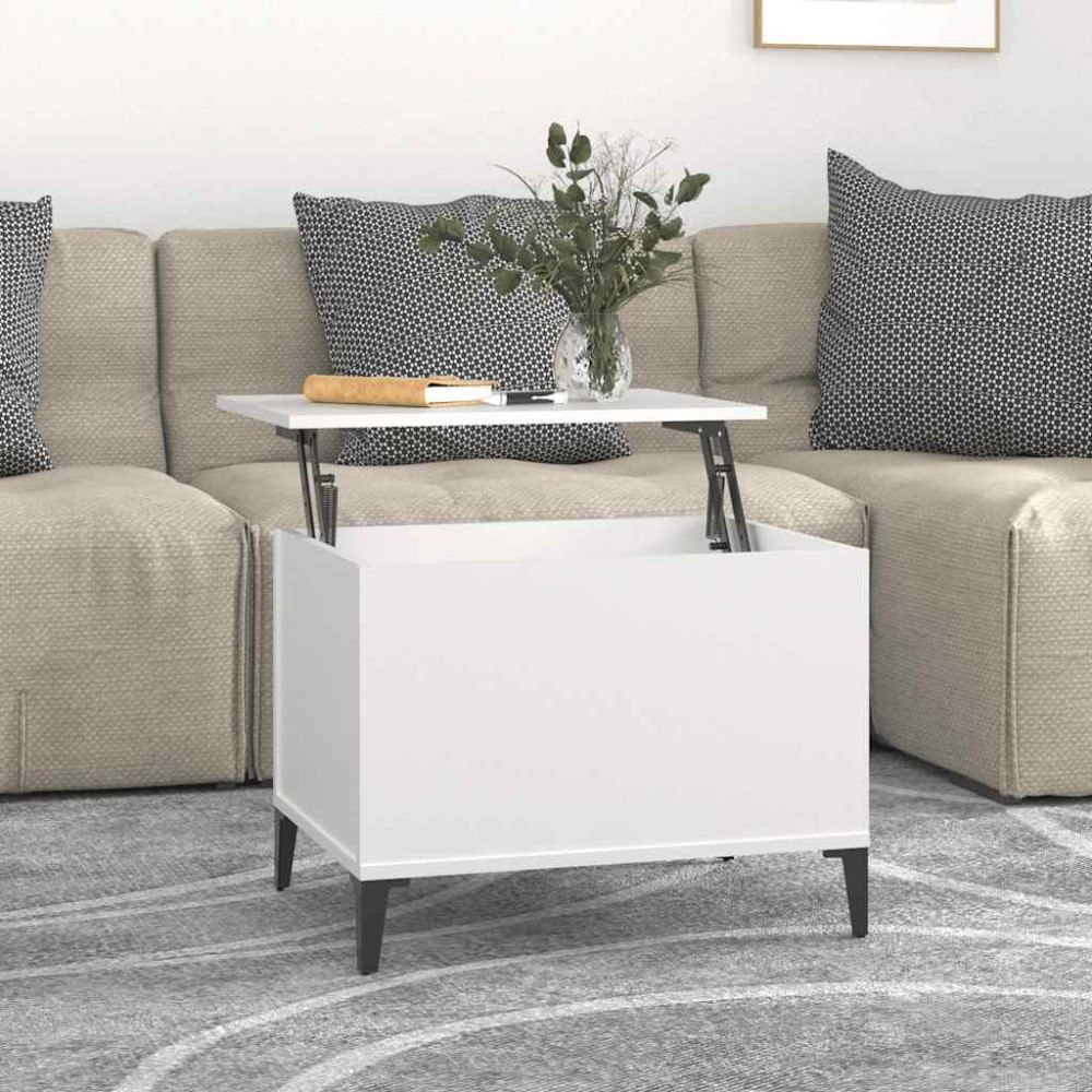 vidaXL Soffbord vit 60x44,5x45 cm konstruerat trä
