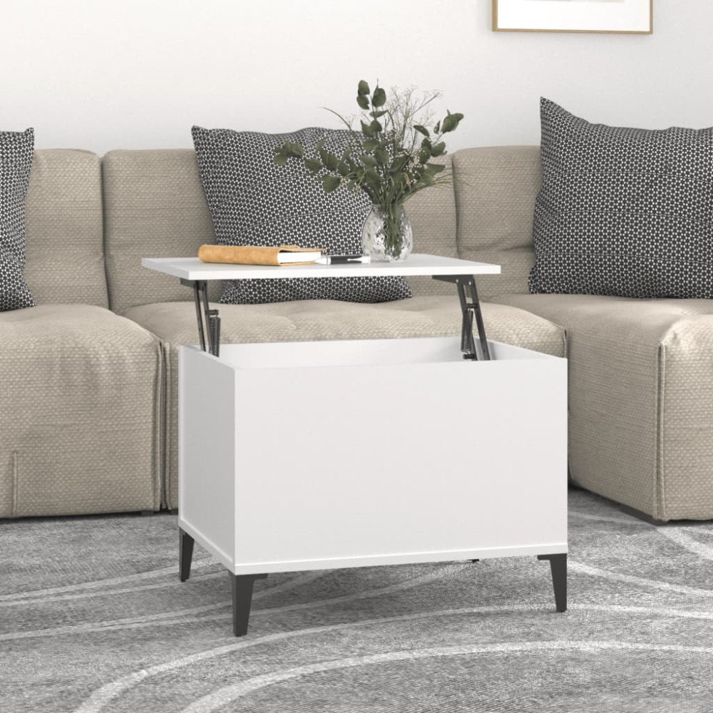 vidaXL Soffbord vit 60x44,5x45 cm konstruerat trä