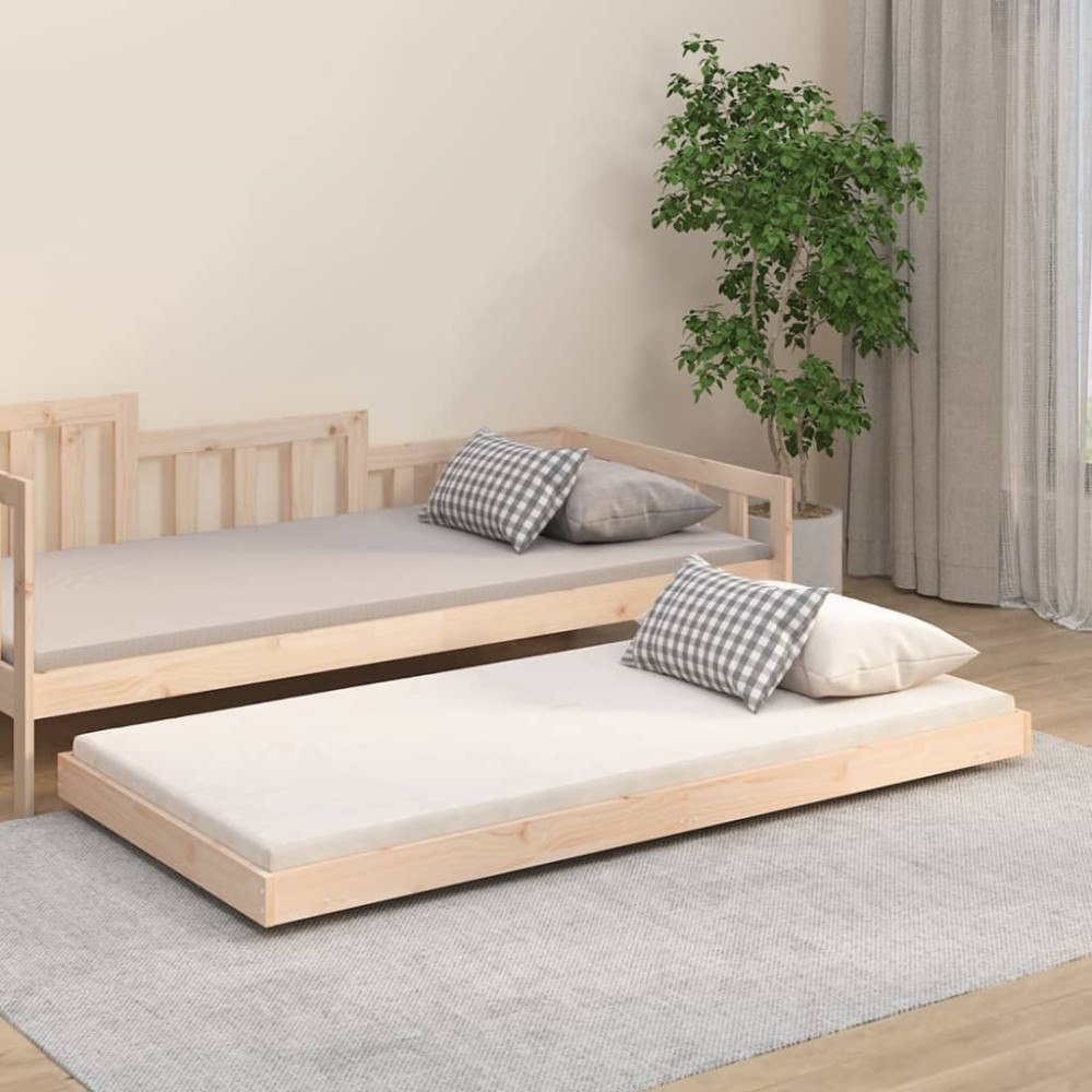 vidaXL Sängram utan madrass 90x190 cm massiv furu