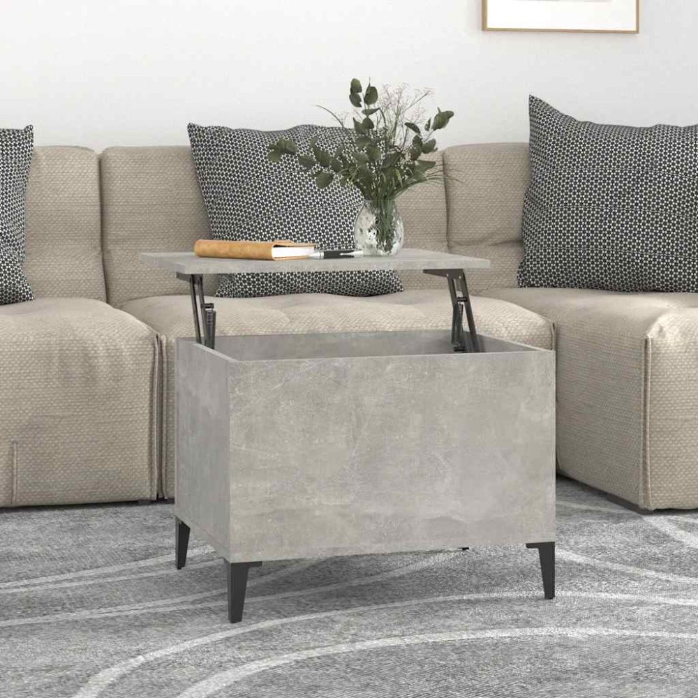 vidaXL Soffbord betonggrå 60x44,5x45 cm konstruerat trä