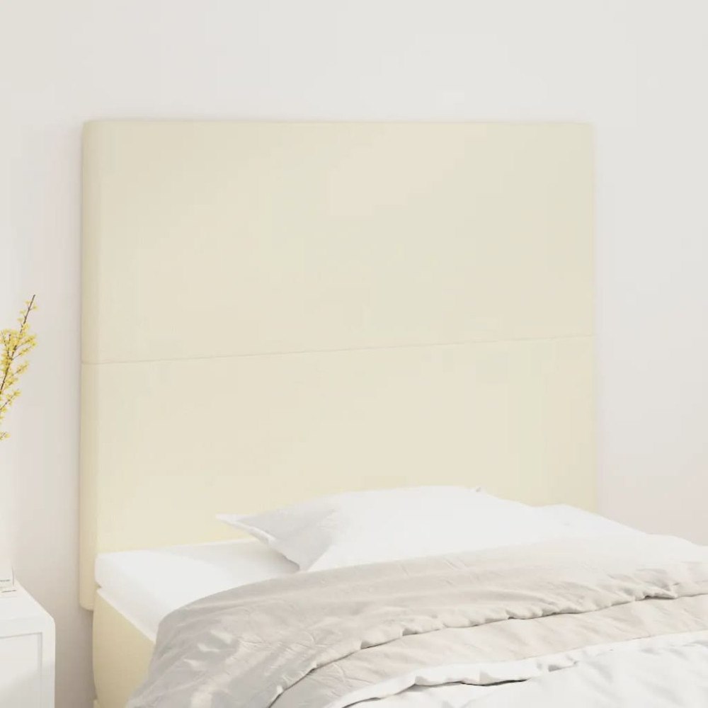 vidaXL Sänggavel krämfärgad 80x5x118/128 cm konstläder