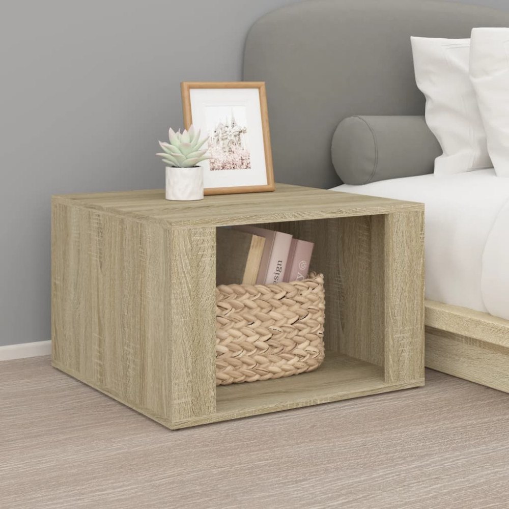 vidaXL Sängbord sonoma-ek 57x55x36 cm konstruerat trä