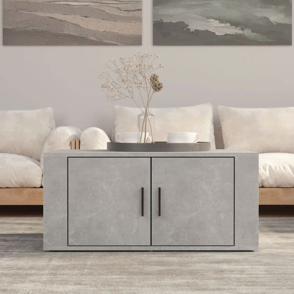 vidaXL Soffbord betonggrå 80x50x36 cm konstruerat trä
