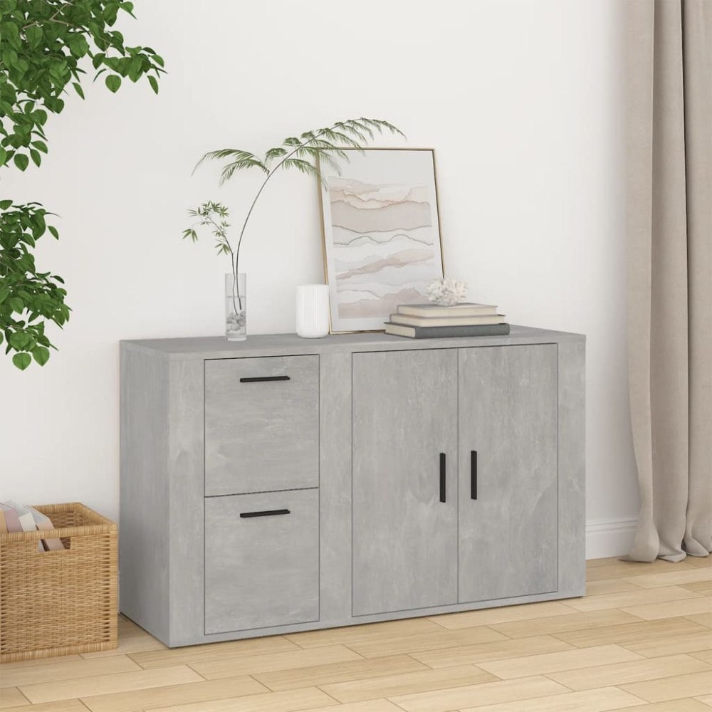 vidaXL Skåp betonggrå 100x33x59,5 cm konstruerat trä