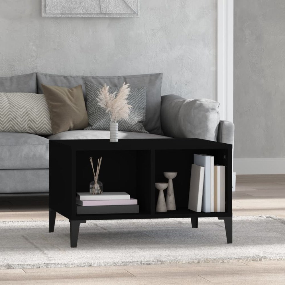 vidaXL Soffbord svart 60x50x36,5 cm konstruerat trä