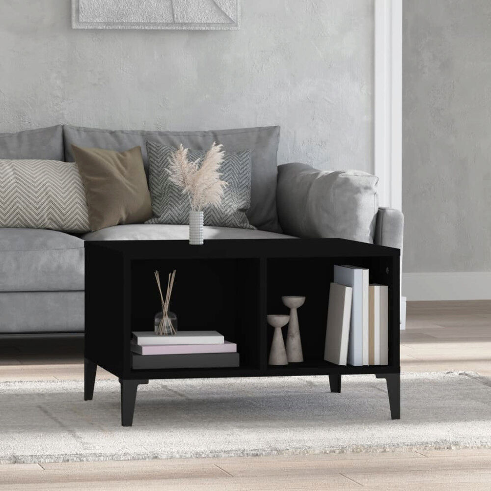 vidaXL Soffbord svart 60x50x36,5 cm konstruerat trä