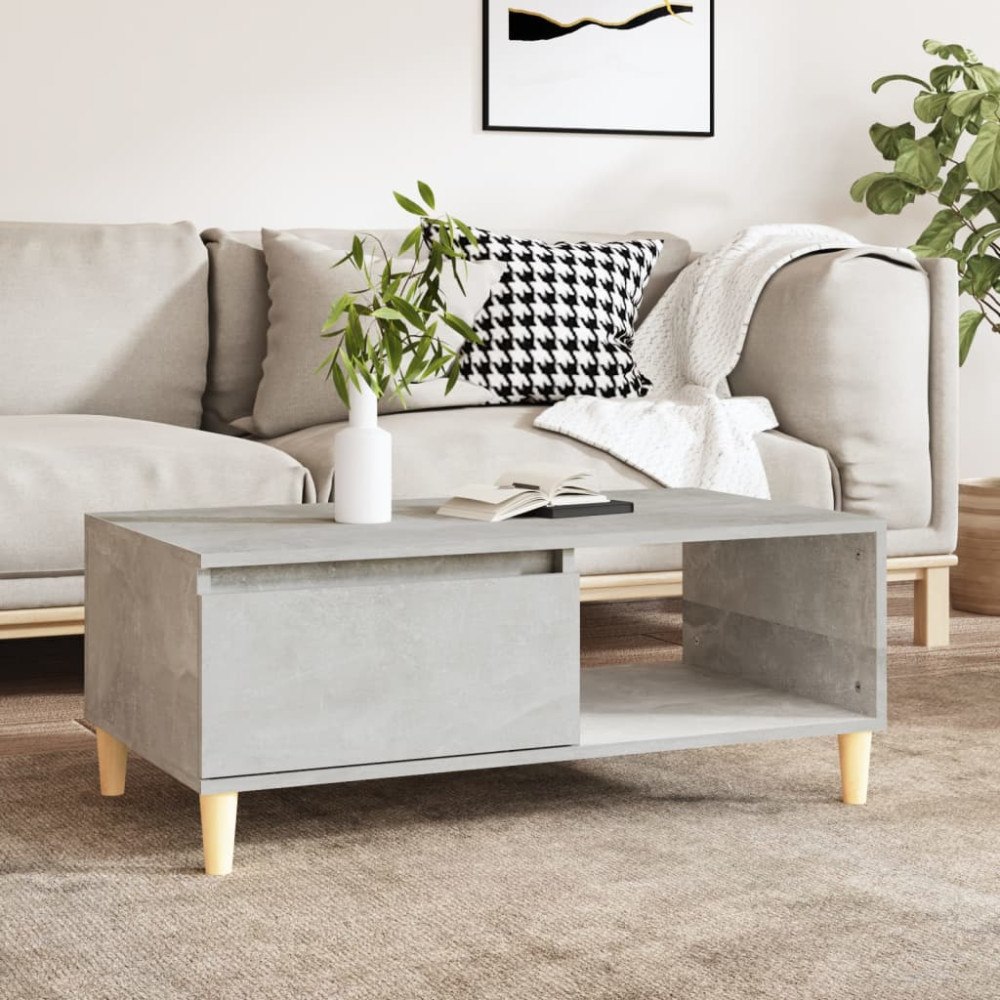 vidaXL Soffbord betonggrå 90x50x36,5 cm konstruerat trä