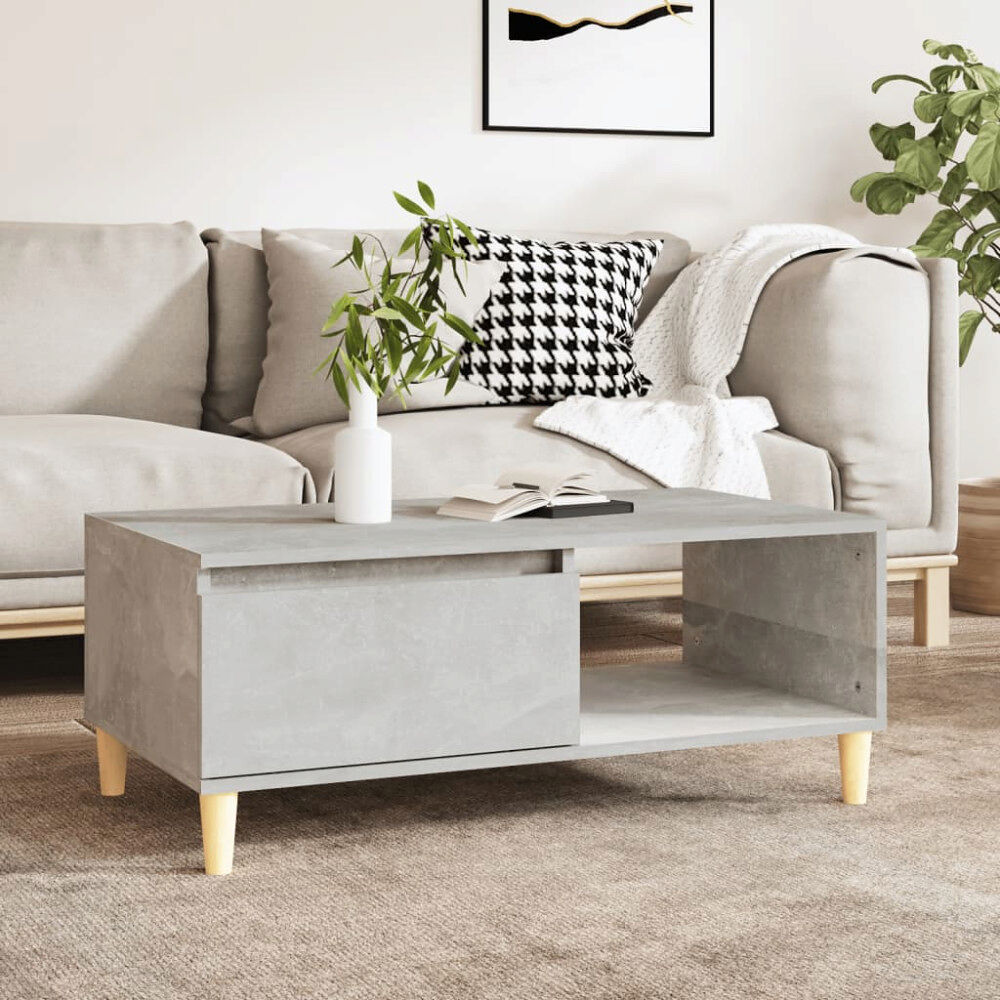 vidaXL Soffbord betonggrå 90x50x36,5 cm konstruerat trä