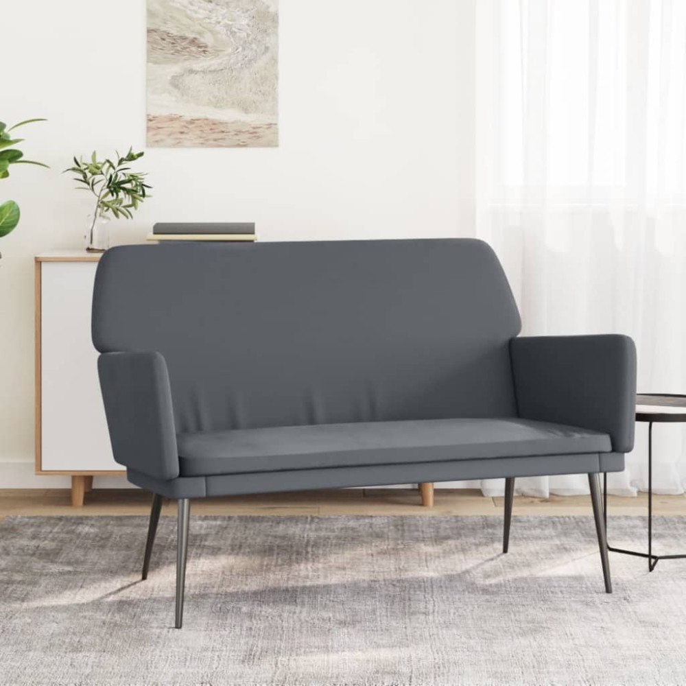 vidaXL Bänk mörkgrå 108x79x79 cm sammet