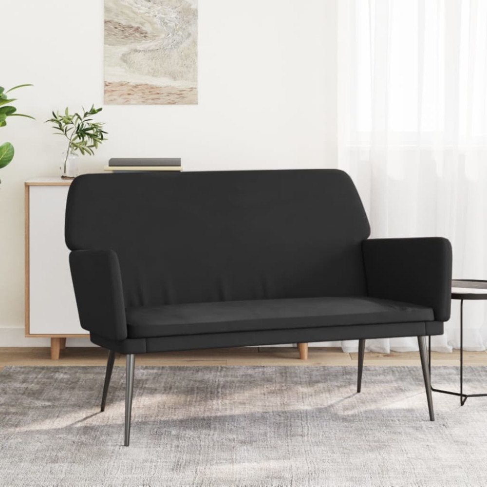 vidaXL Bänk svart 108x79x79 cm sammet