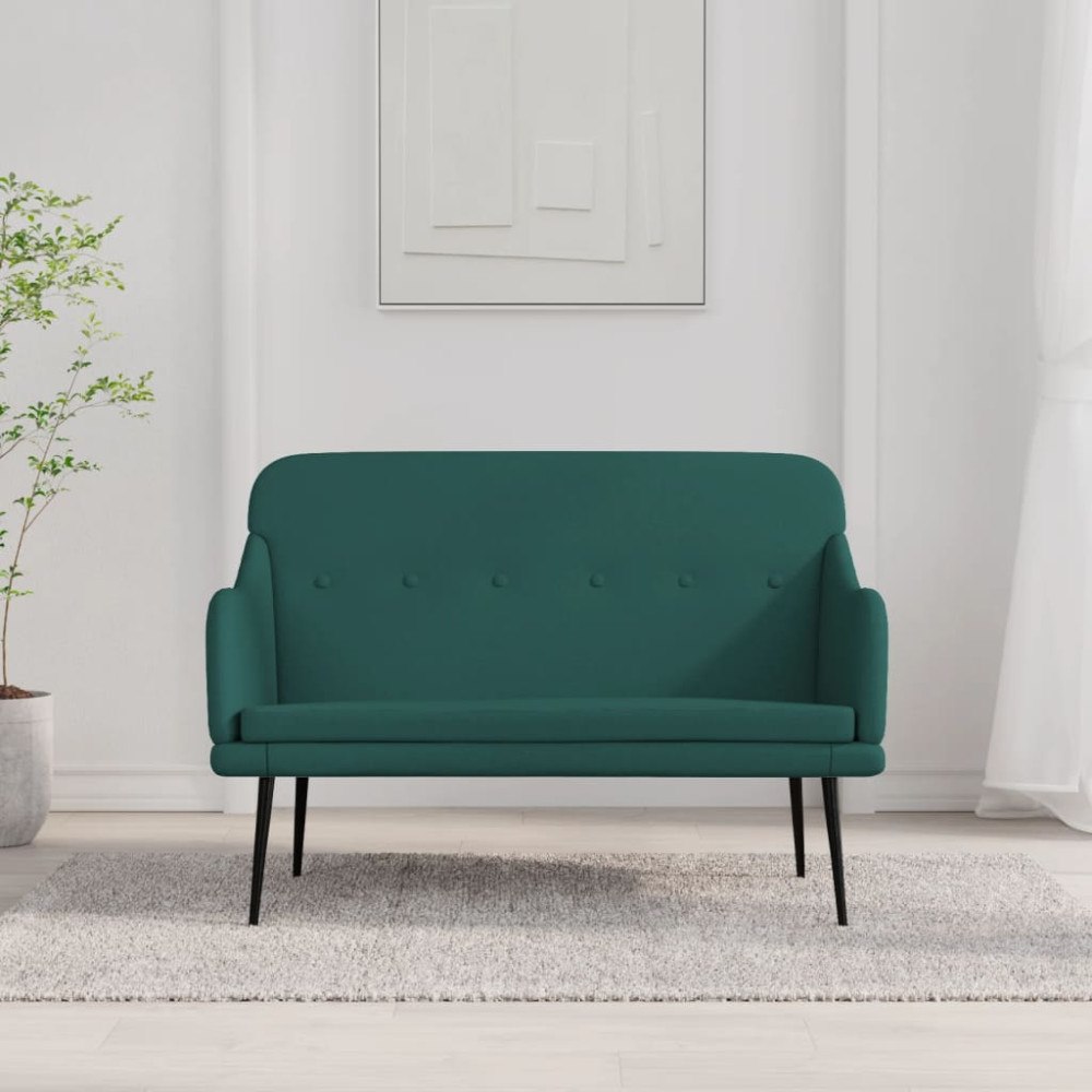 vidaXL Bänk mörkgrön 110x76x80 cm tyg