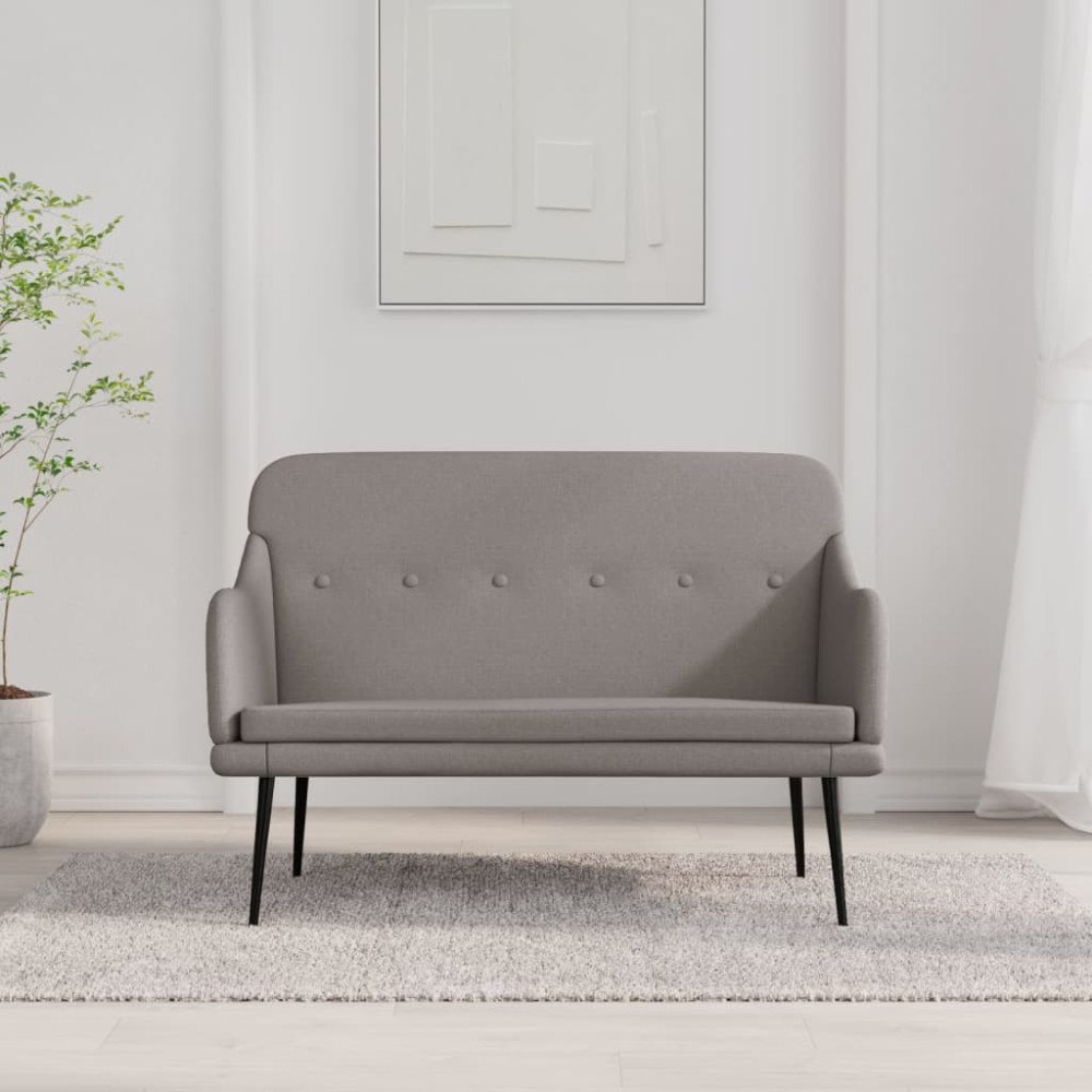 vidaXL Bänk taupe 110x76x80 cm tyg