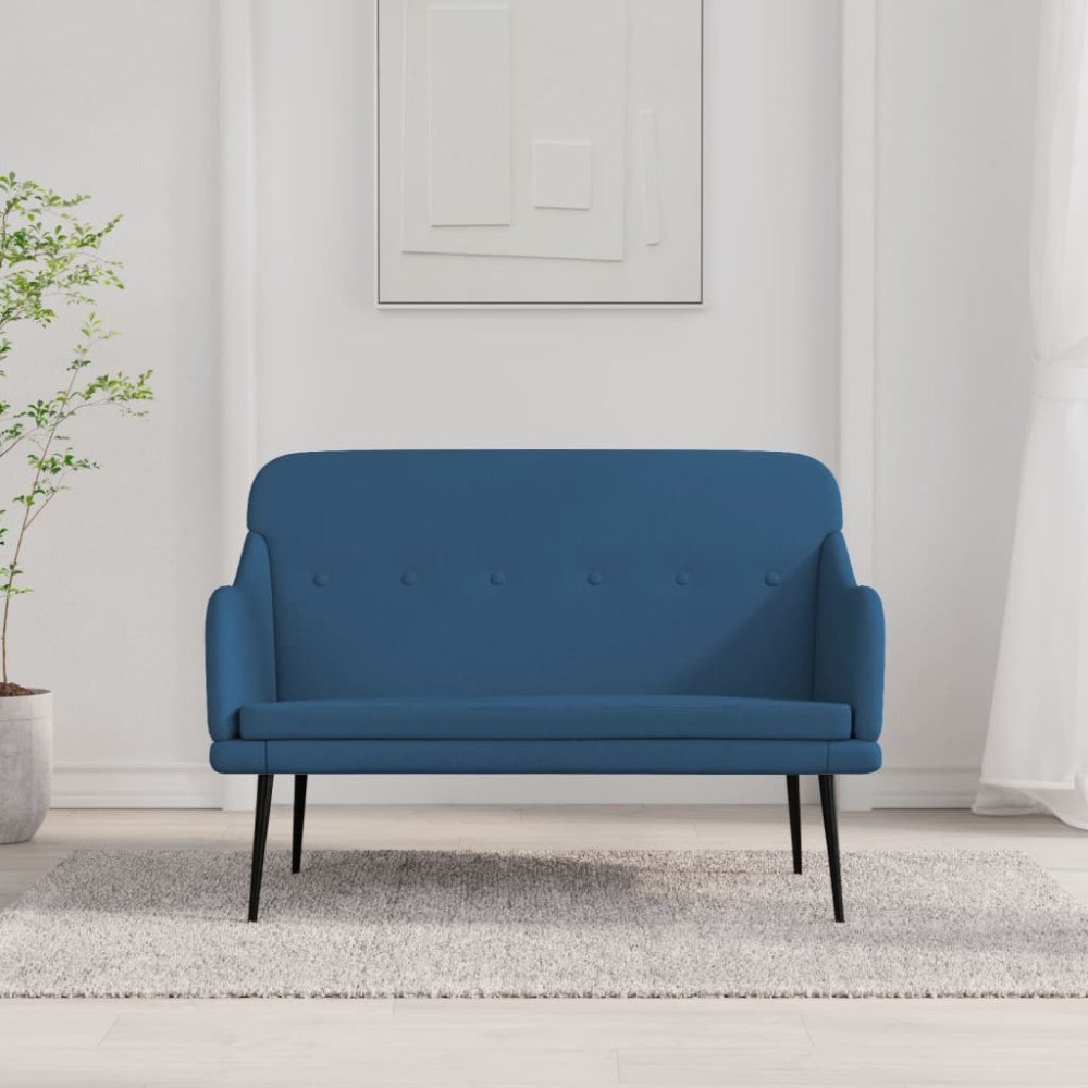 vidaXL Bänk blå 110x76x80 cm tyg