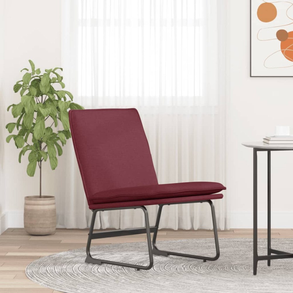 vidaXL Loungestol vinröd 52x75x76 cm tyg