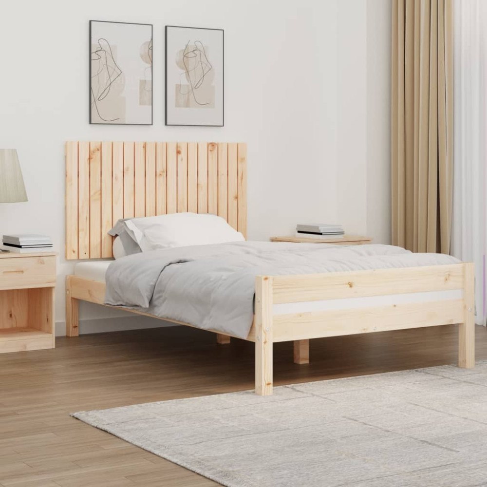vidaXL Väggmonterad huvudgavel 108x3x60 cm massiv furu