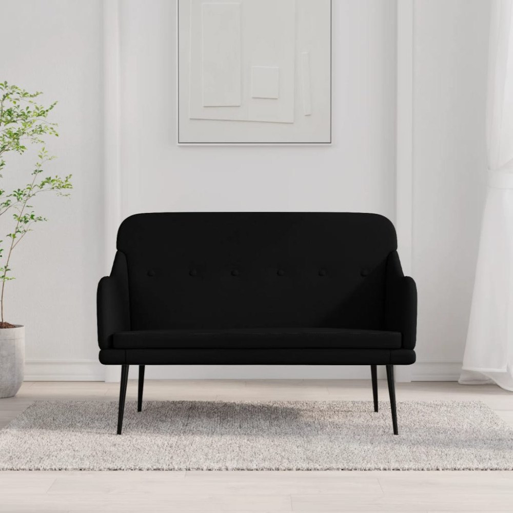 vidaXL Bänk svart 110x76x80 cm tyg