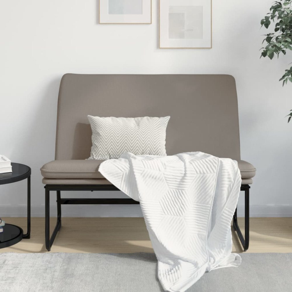 vidaXL Bänk taupe 100x75x76 cm tyg