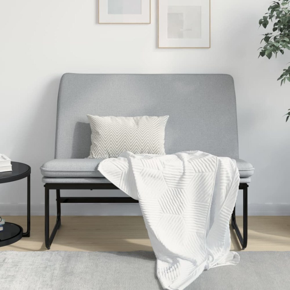 vidaXL Bänk ljusgrå 100x75x76 cm tyg