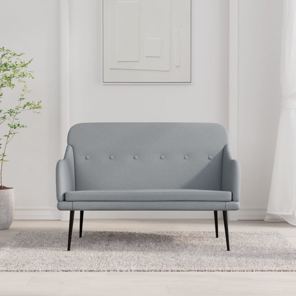 vidaXL Bänk ljusgrå 110x76x80 cm tyg