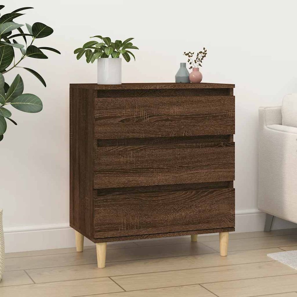 vidaXL Byrå brun ek 60x35x70 cm konstruerat trä