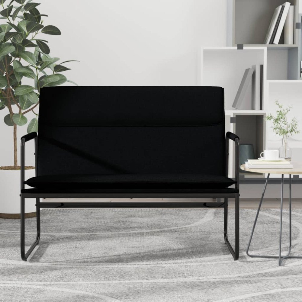 vidaXL Bänk svart 100x64x80 cm tyg
