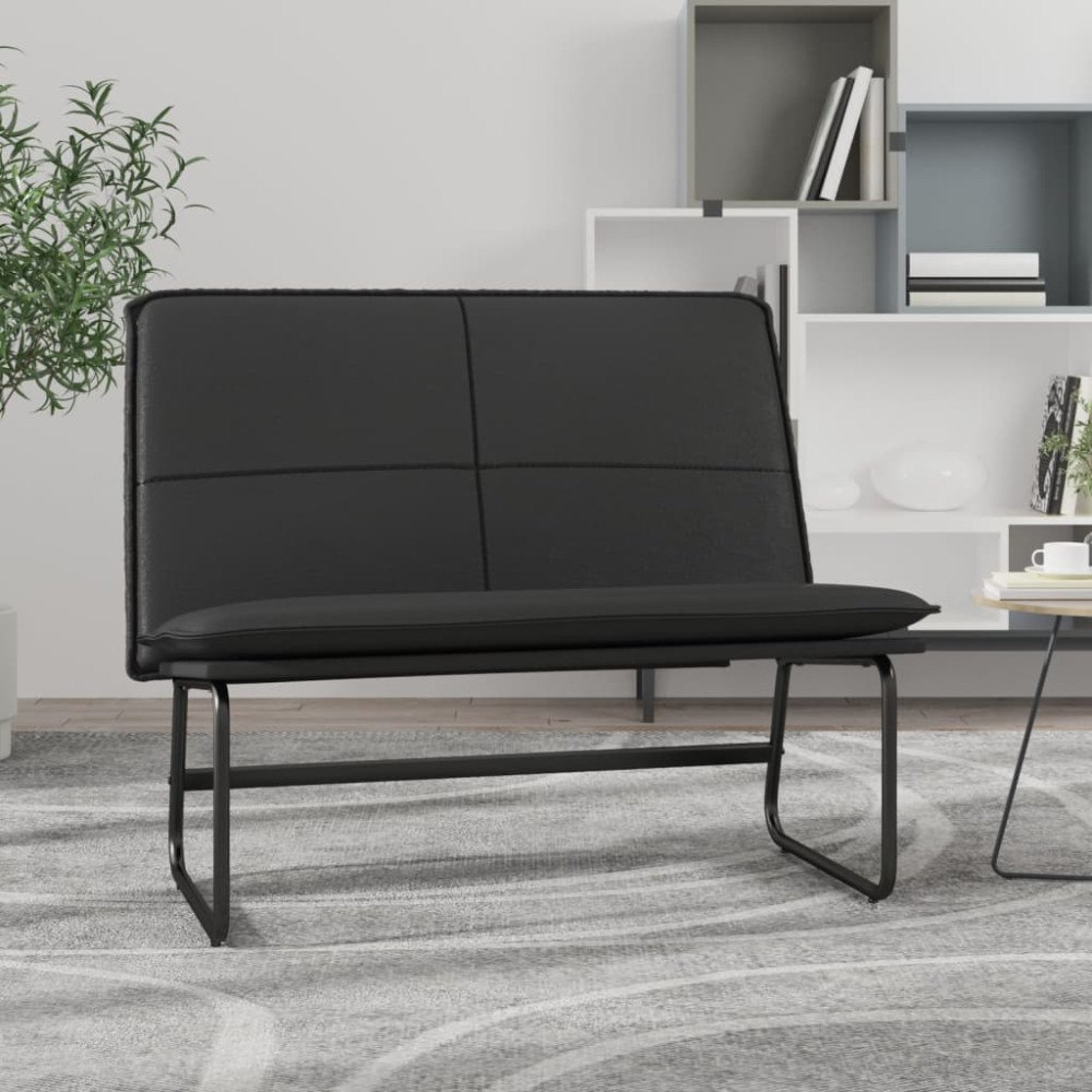 vidaXL Bänk svart 100x75x76 cm konstläder