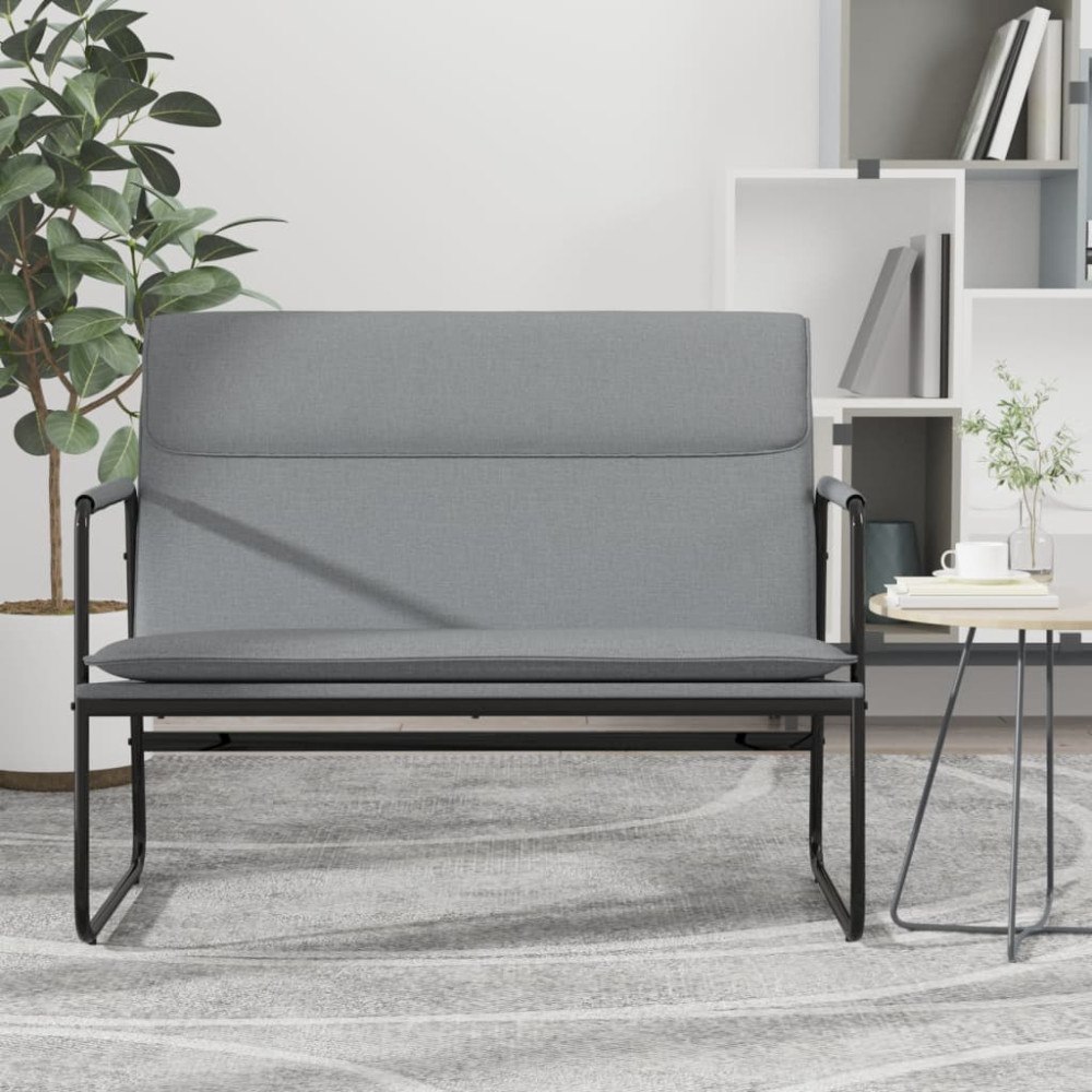 vidaXL Bänk ljusgrå 100x64x80 cm tyg