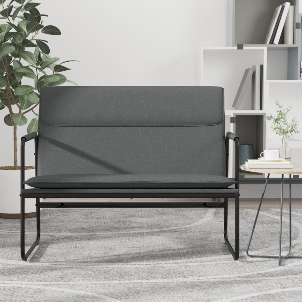 vidaXL Bänk mörkgrå 100x64x80 cm tyg