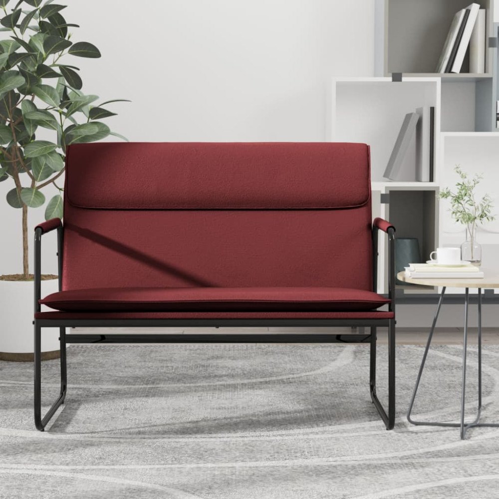 vidaXL Bänk vinröd 100x64x80 cm konstläder