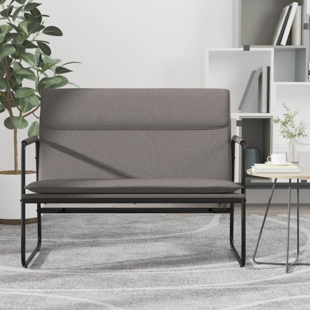 vidaXL Bänk taupe 100x64x80 cm tyg