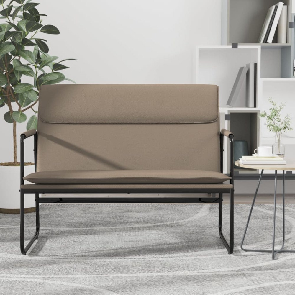vidaXL Bänk cappuccino 100x64x80 cm konstläder