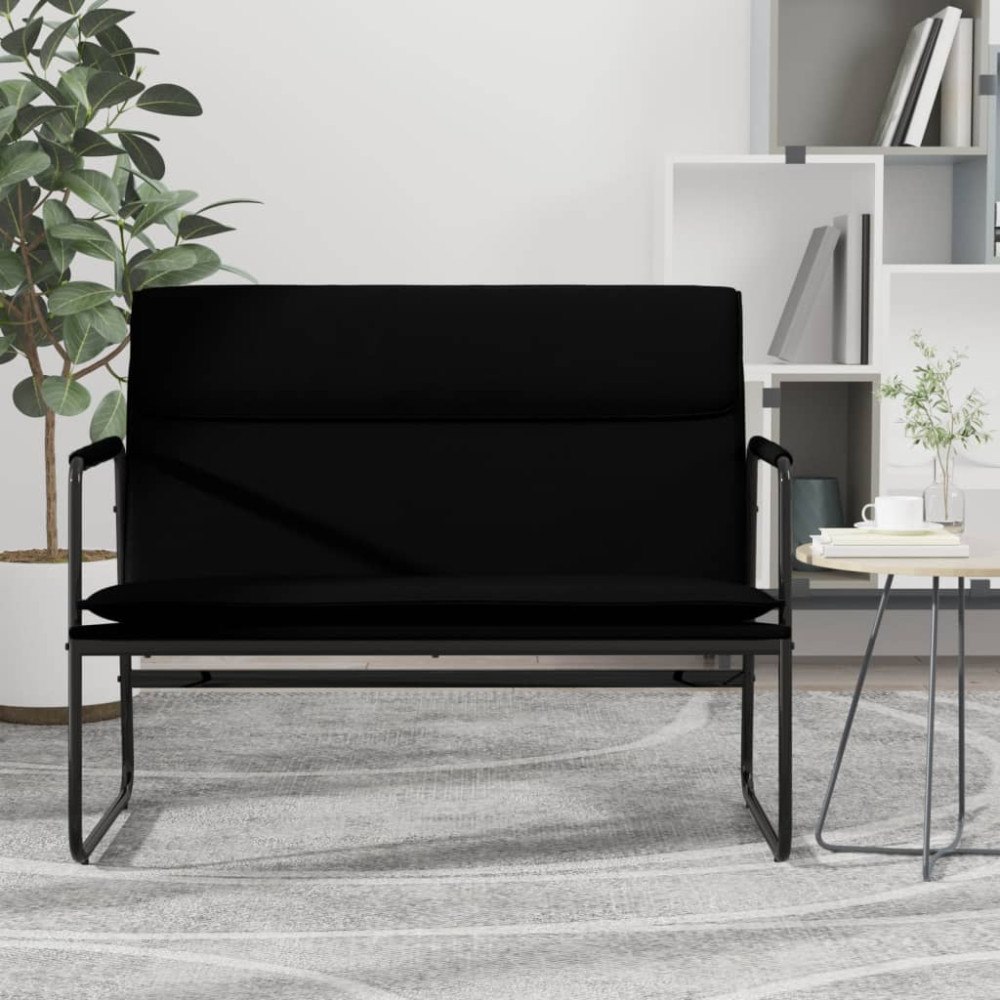 vidaXL Bänk svart 100x64x80 cm konstläder