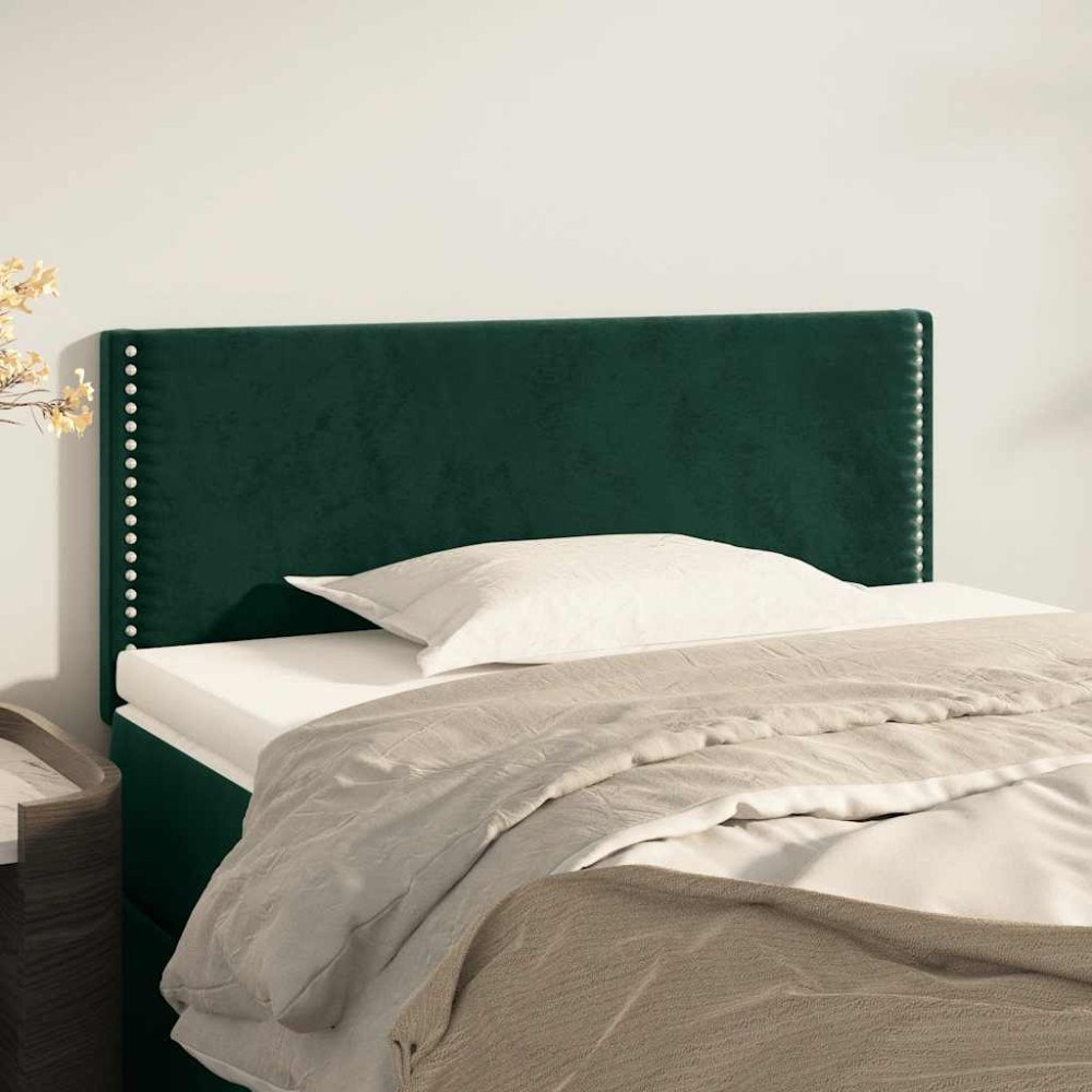 vidaXL Sänggavel grön 100x5x78/88 cm sammet