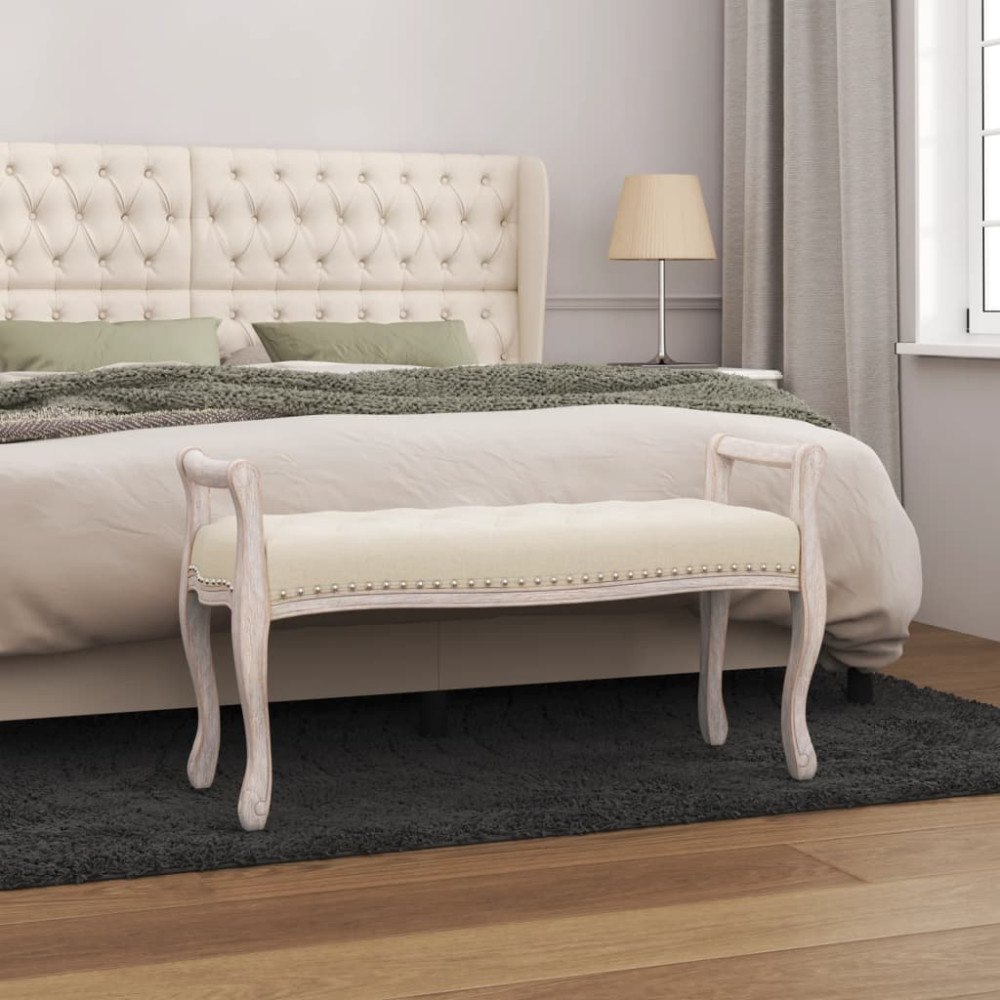 vidaXL Bänk 110x45x60 cm linne