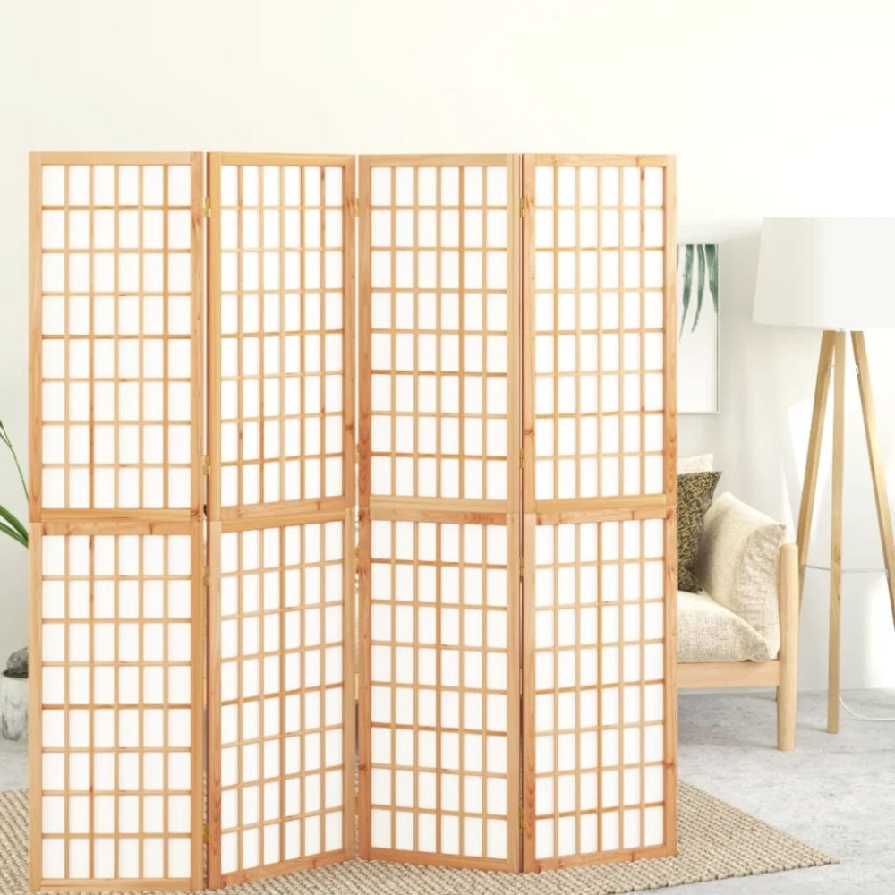 vidaXL Rumsavdelare med 4 paneler japansk stil 160x170 cm