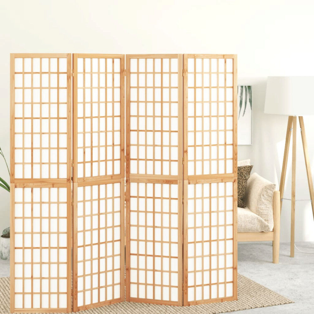 vidaXL Rumsavdelare med 4 paneler japansk stil 160x170 cm