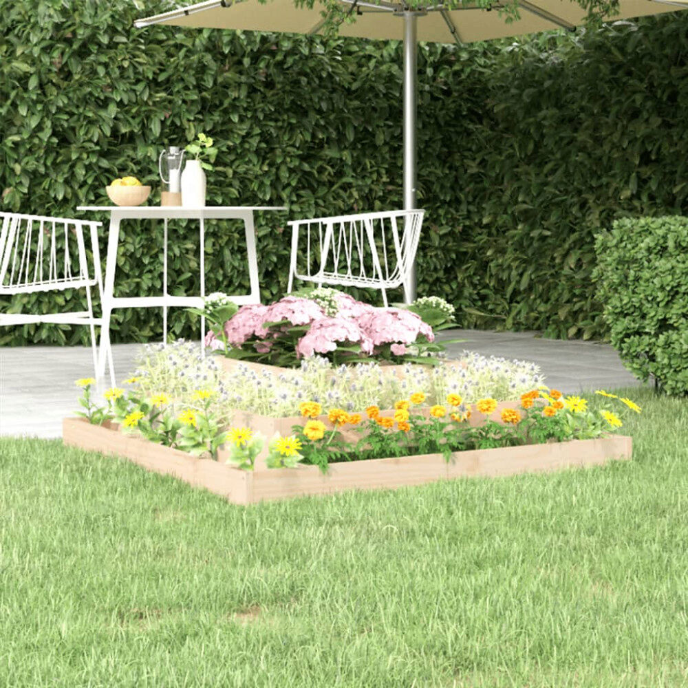 vidaXL Odlingslåda 110x110x27 cm massiv furu